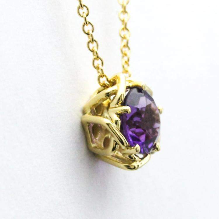 Pre Owned Tiffany & Co. Vintage 18K Yellow Gold Amethyst Necklace