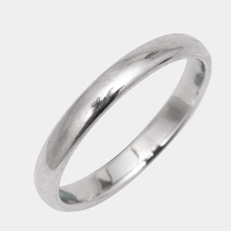 Pre Owned Tiffany & Co. Forever Platinum Wedding Band Ring Size 58
