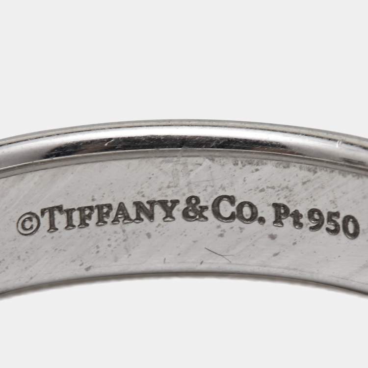 Pre Owned Tiffany & Co. Forever Platinum Wedding Band Ring Size 60