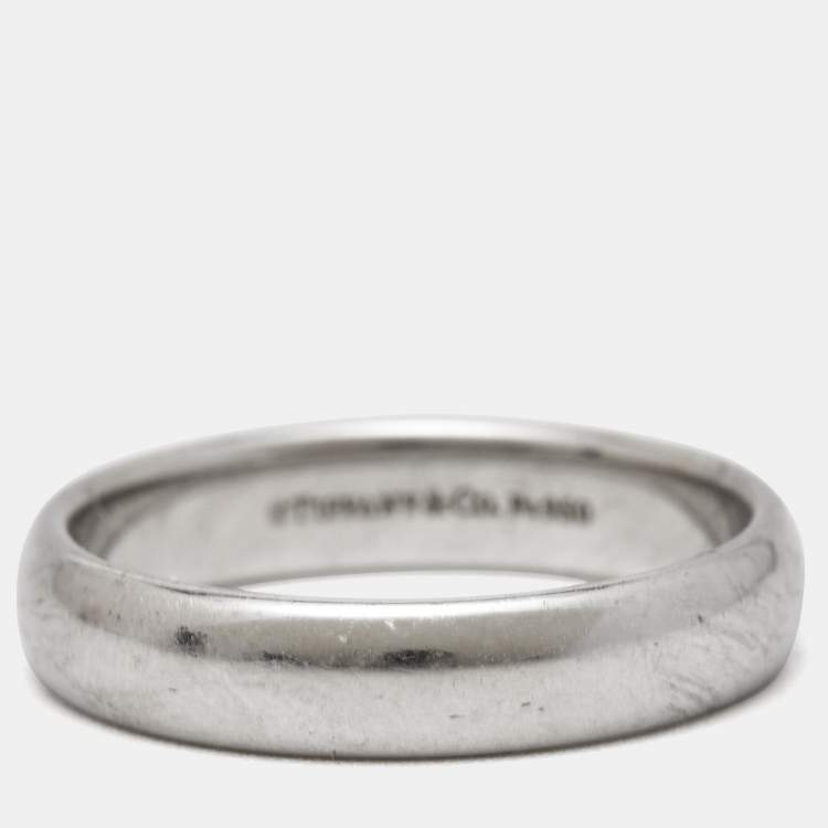 Pre Owned Tiffany & Co. Forever Platinum Wedding Band Ring Size 60