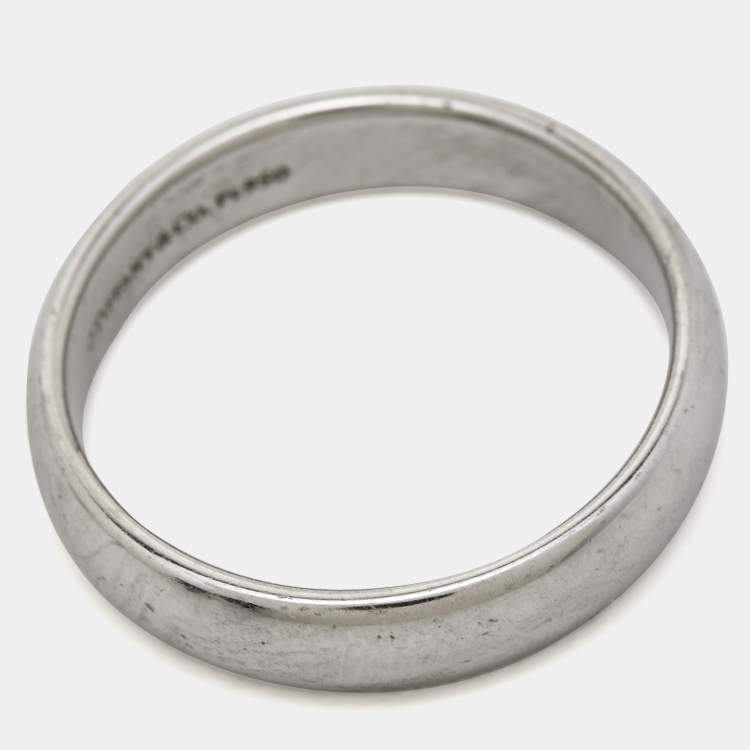 Pre Owned Tiffany & Co. Forever Platinum Wedding Band Ring Size 60