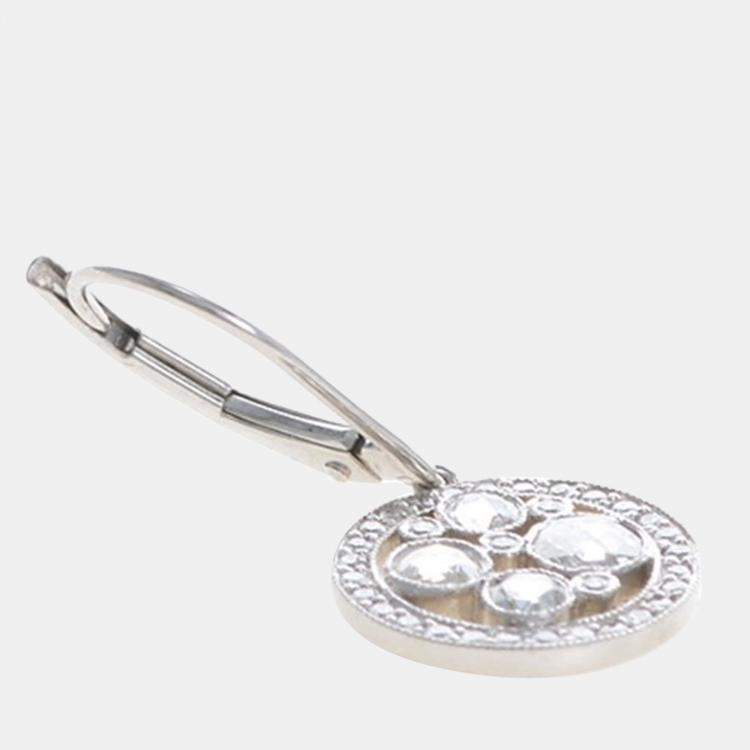 Pre Owned Tiffany & Co. Platinum and Diamond Cobblestone Drop Earrings