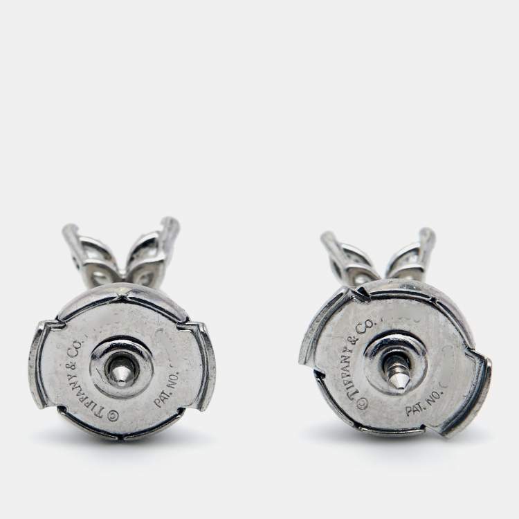 Pre Owned Tiffany & Co. Tiffany Victoria Diamonds Platinum Stud Earrings