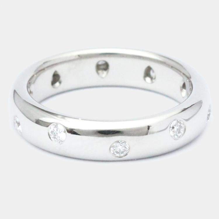 Pre Owned Tiffany & Co. Etoile Platinum Diamond Ring EU 49