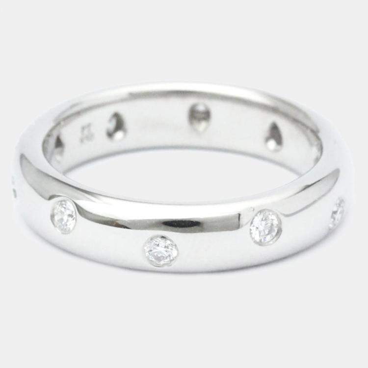 Pre Owned Tiffany & Co. Etoile Platinum Diamond Ring EU 49