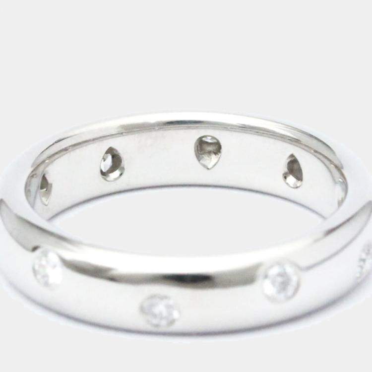 Pre Owned Tiffany & Co. Etoile Platinum Diamond Ring EU 49