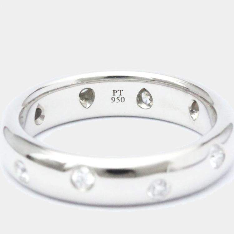 Pre Owned Tiffany & Co. Etoile Platinum Diamond Ring EU 49