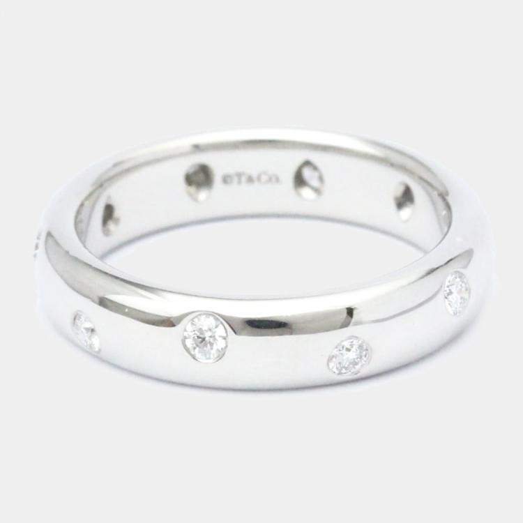 Pre Owned Tiffany & Co. Etoile Platinum Diamond Ring EU 49