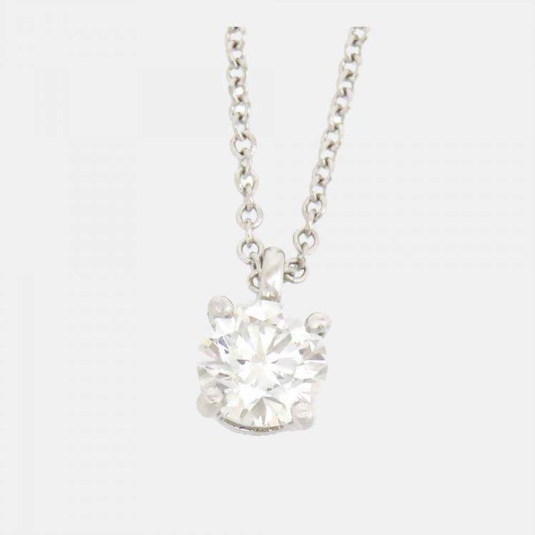 Tiffany solitaire diamond on sale pendant