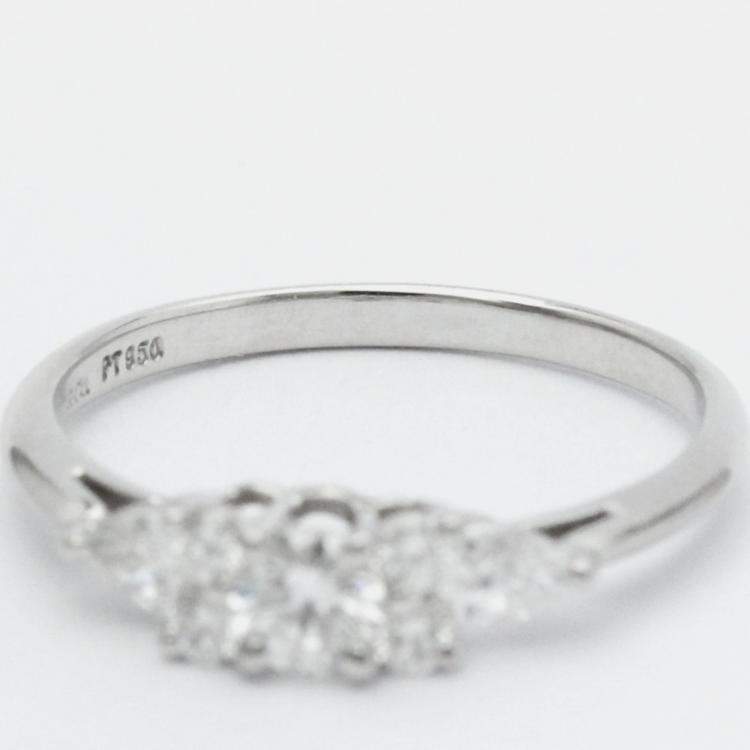 Tiffany & co seven discount stone diamond platinum ring