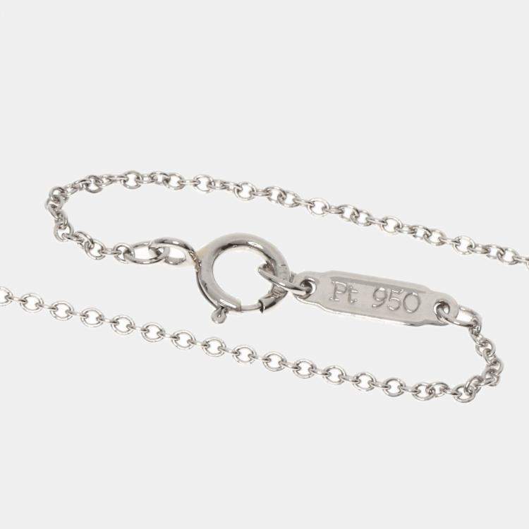 Pre Owned Tiffany & Co. Paper Flower Firefly Platinum Diamond Tanzanite Necklace