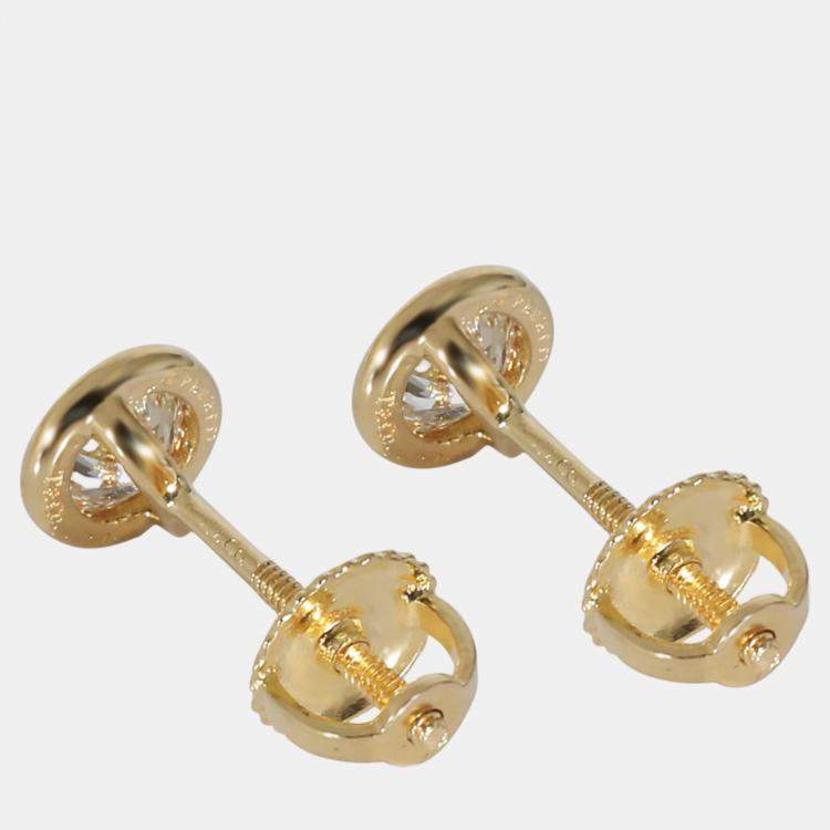 Pre Owned Tiffany & Co Diamonds by the Yard Stud Earring in 18K Yellow Gold H VVS1 0.71CTW