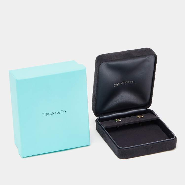 Pre Owned Tiffany & Co. Paloma Picasso Loving Heart 18K Yellow Gold Stud Earrings