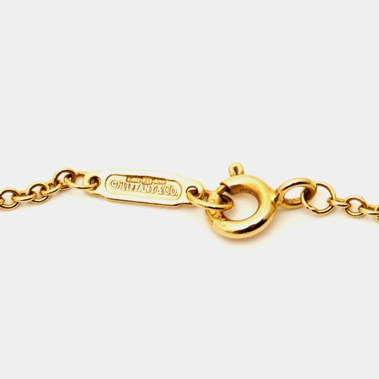 Pre Owned Tiffany & Co. Double T 18k Yellow Gold Bracelet