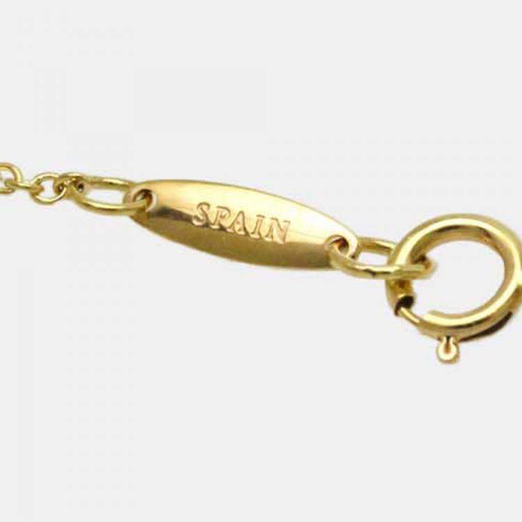 Pre Owned Tiffany & Co. Diamonds by the Yard Pear Shape 18K Yellow Gold Diamond Necklace