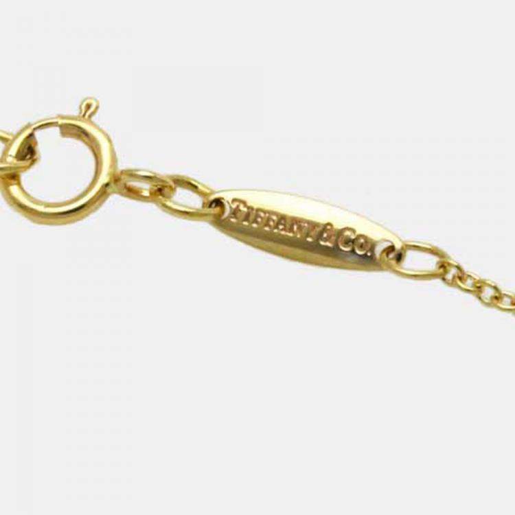 Pre Owned Tiffany & Co. Diamonds by the Yard Pear Shape 18K Yellow Gold Diamond Necklace