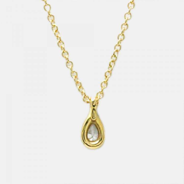 Pre Owned Tiffany & Co. Diamonds by the Yard Pear Shape 18K Yellow Gold Diamond Necklace