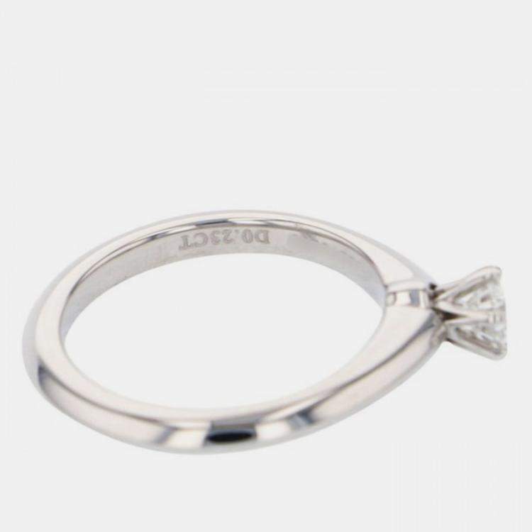Pre Owned Tiffany & Co. Setting Platinum Diamond Ring EU 48