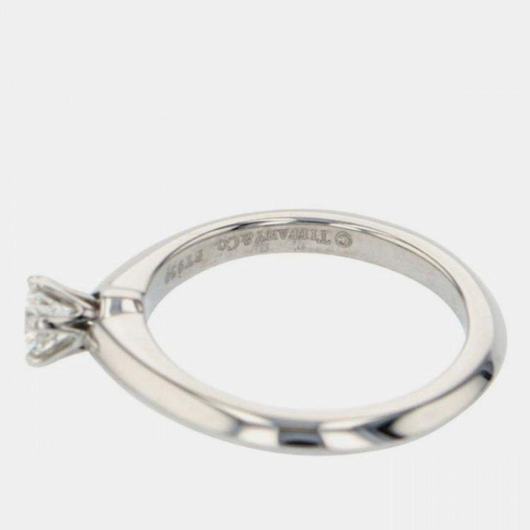 Pre Owned Tiffany & Co. Setting Platinum Diamond Ring EU 48