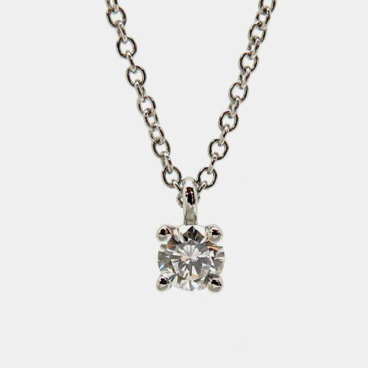 Tiffany & Co. Solitaire Platinum Diamond Necklace Tiffany & Co. 