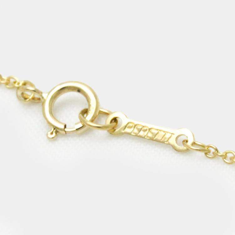 Pre Owned Tiffany & Co. 18K Yellow Gold Open Heart Pendant Necklace