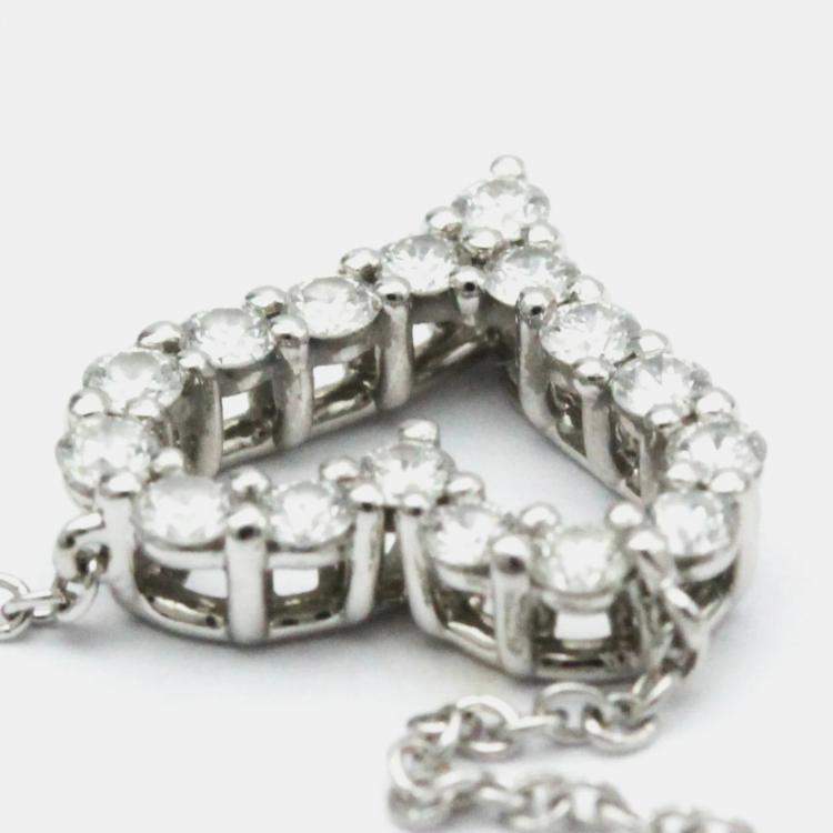 Pre Owned Tiffany & Co. Loving Heart Platinum Diamond Necklace