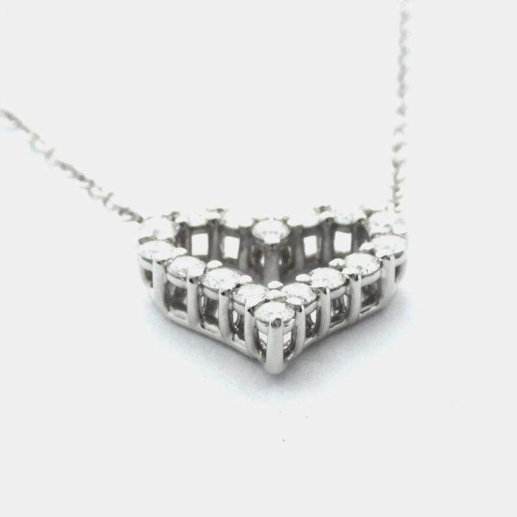 Pre Owned Tiffany & Co. Loving Heart Platinum Diamond Necklace