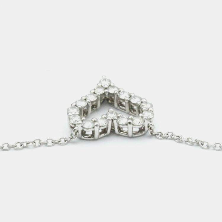 Pre Owned Tiffany & Co. Loving Heart Platinum Diamond Necklace