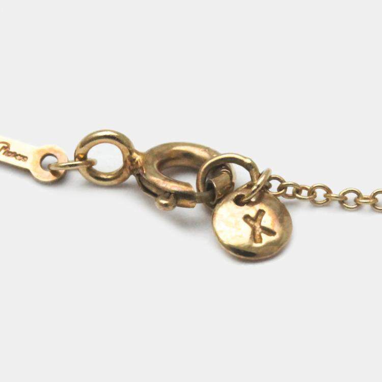 Pre Owned Tiffany & Co. 18K Rose Gold Paloma Picasso Heart Arrow Pendant Necklace