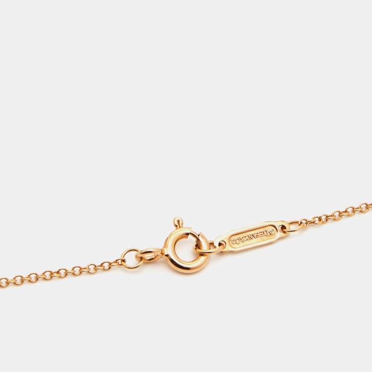 مملوكة مسبقًا Tiffany & Co Return to Tiffany Heart Key 18k Rose Gold Pendant Necklace