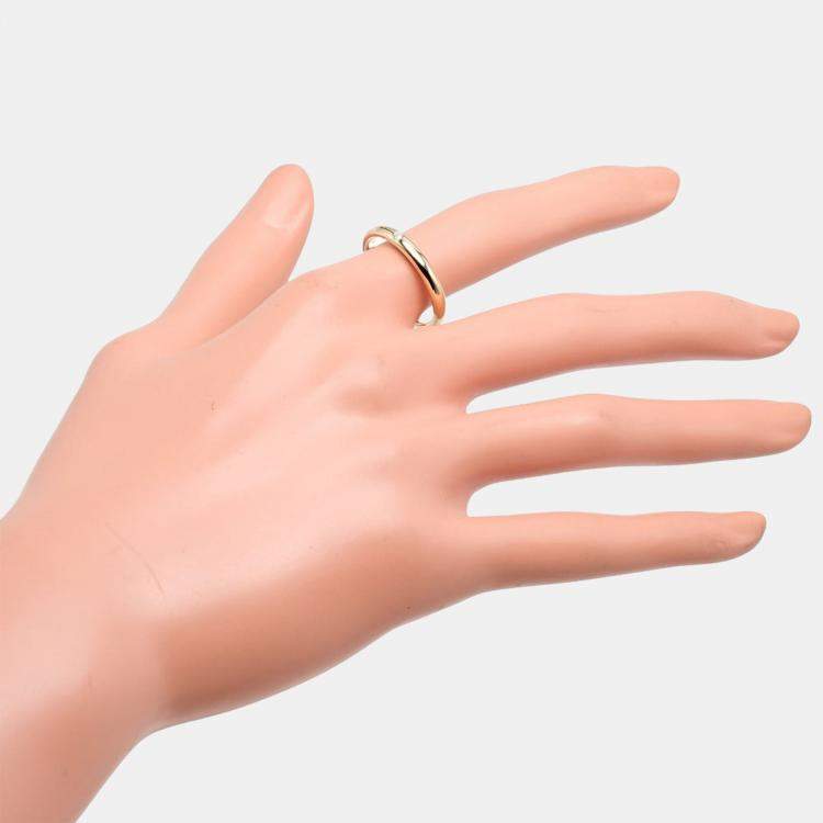 Pre Owned Tiffany & Co. 18K Yellow Gold and Diamond Elsa Peretti Band Ring EU 57