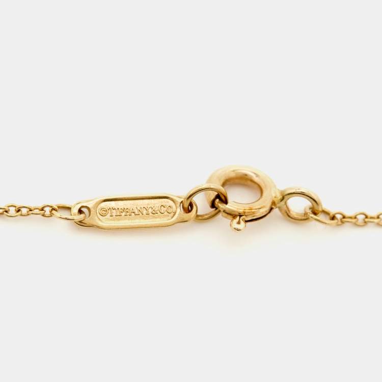 Pre Owned Tiffany & Co. Letter S Round 18k Yellow Gold Necklace