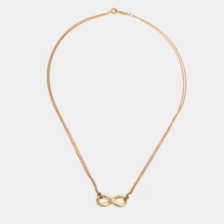 Pre Owned Tiffany & Co. Infinity 18k Rose Gold Necklace