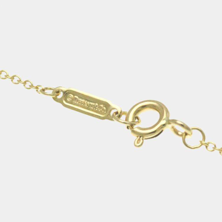 Pre Owned TIFFANY & CO. 18K Diamond Cross Pendant Necklace