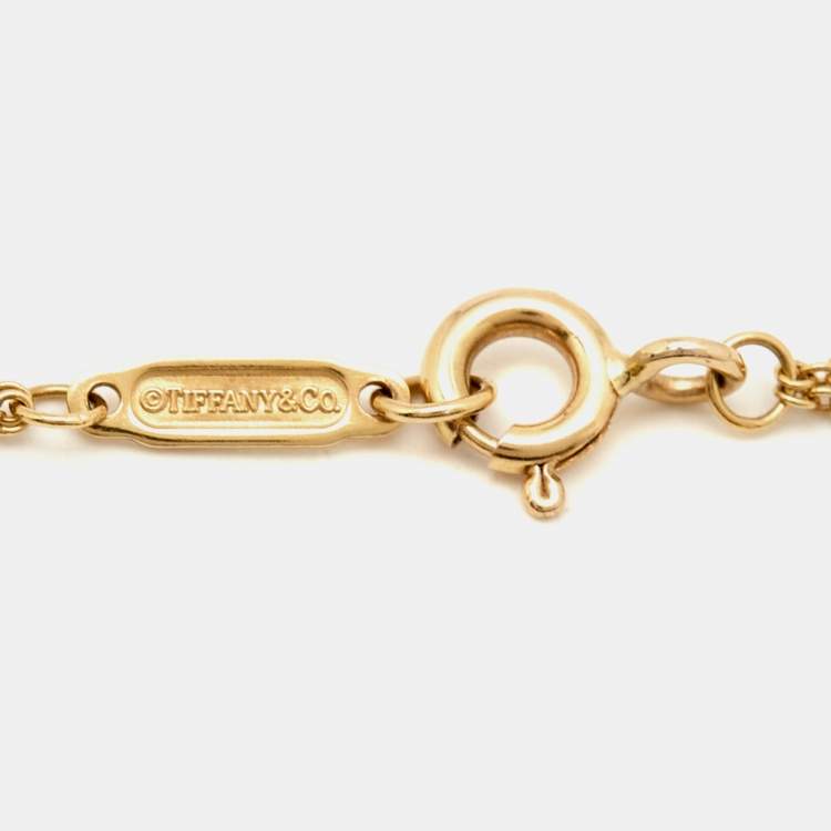 Pre Owned Tiffany & Co. Infinity 18k Yellow Gold Chain Bracelet 