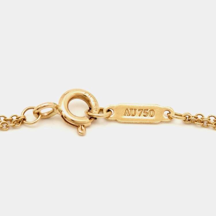 Pre Owned Tiffany & Co. Infinity 18k Yellow Gold Chain Bracelet 