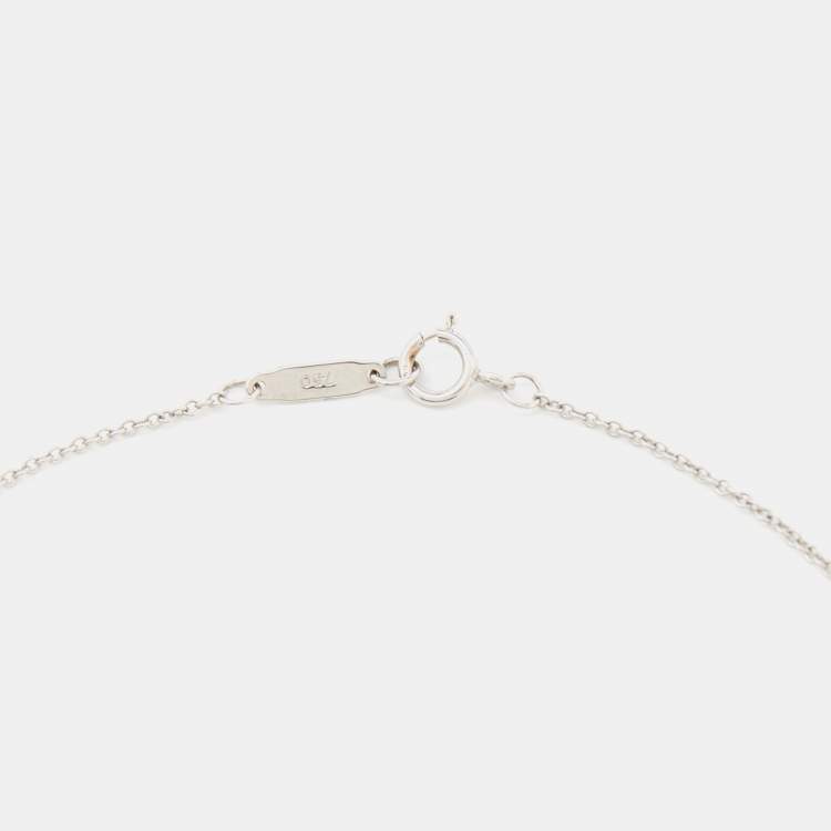 Pre Owned Tiffany & Co. Rainbow Lavalier Tourmaline 18k White Gold Necklace