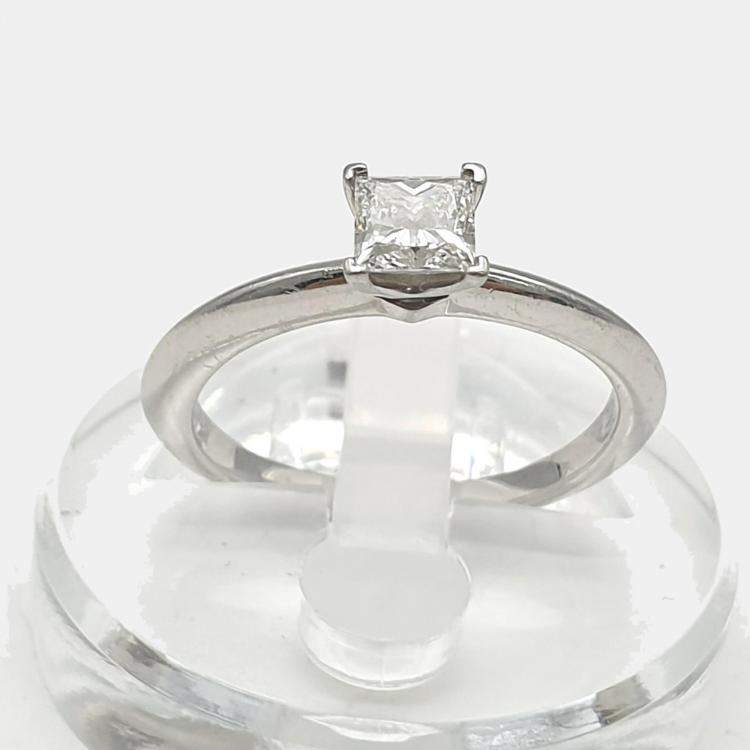 Pre Owned Tiffany & Co. platinum 0.43ct Diamond Ring K12 EU 52