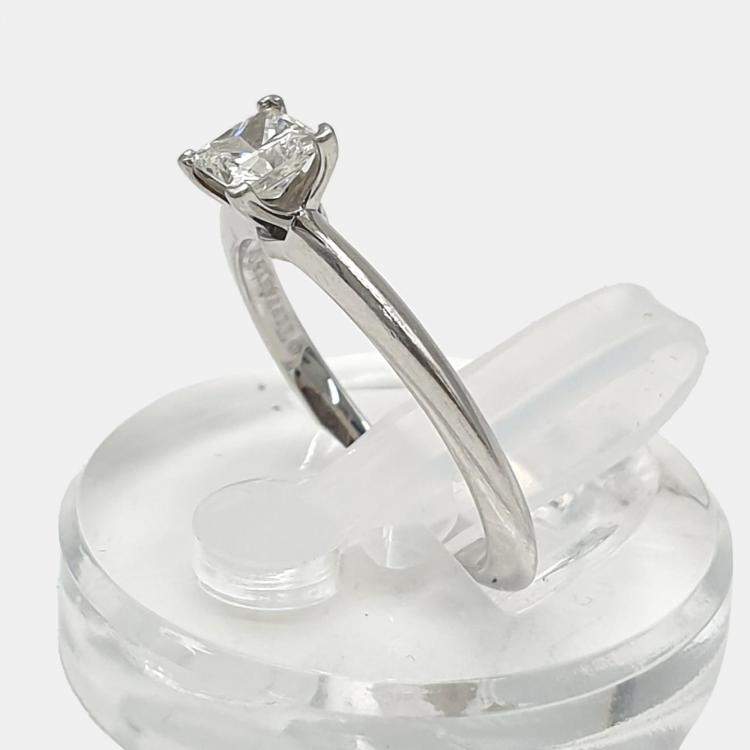 Pre Owned Tiffany & Co. platinum 0.43ct Diamond Ring K12 EU 52