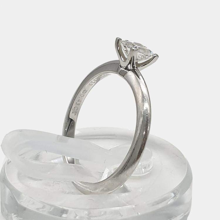 Pre Owned Tiffany & Co. platinum 0.43ct Diamond Ring K12 EU 52