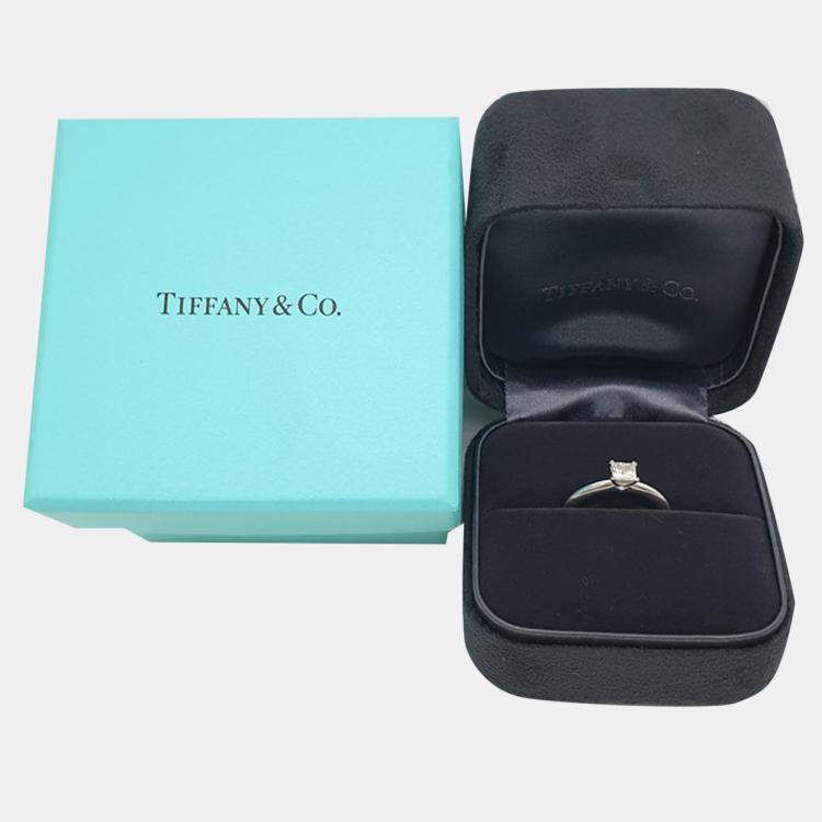 Pre Owned Tiffany & Co. platinum 0.43ct Diamond Ring K12 EU 52
