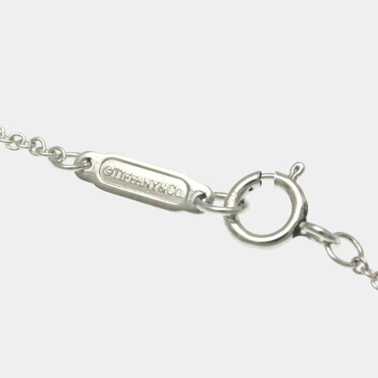 Pre Owned Tiffany & Co. Platinum and Diamond Horseshoe Pendant Necklace