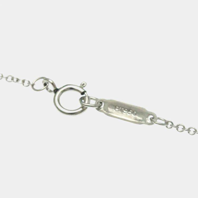 Pre Owned Tiffany & Co. Platinum and Diamond Horseshoe Pendant Necklace