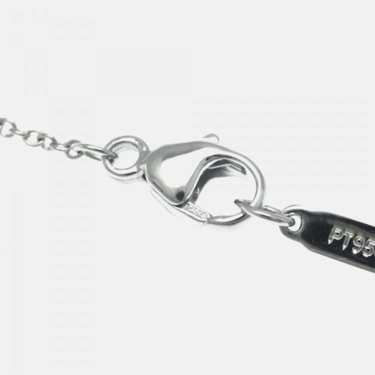 Pre Owned Tiffany & Co. Platinum and Diamond Jazz Drop Pendant Necklace