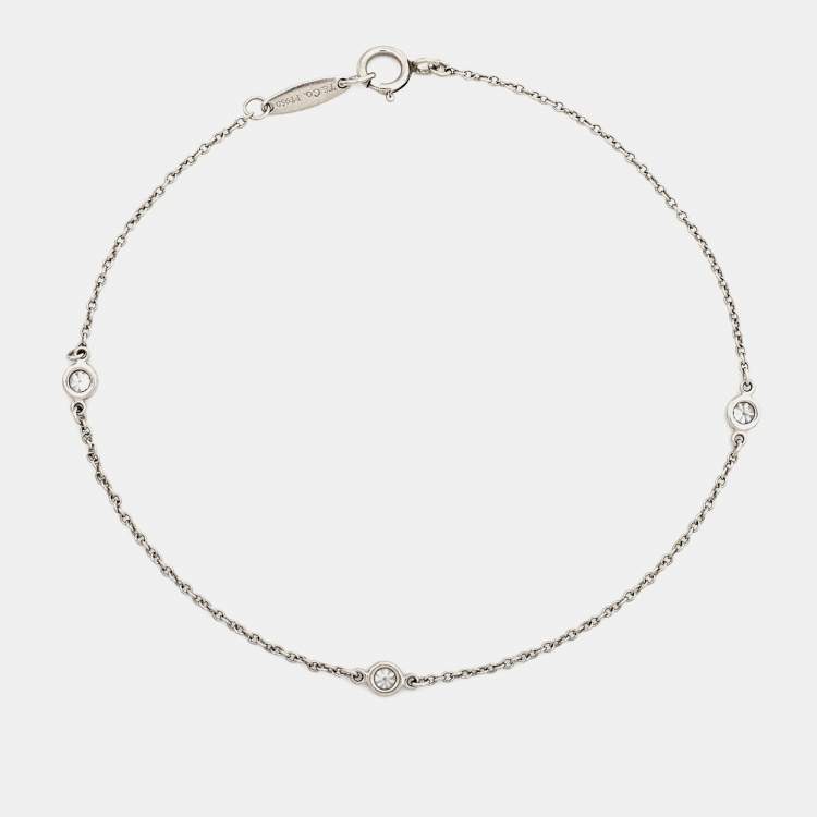 Pre Owned Tiffany & Co. Elsa Peretti Diamonds by the Yard Platinum Bracelet
