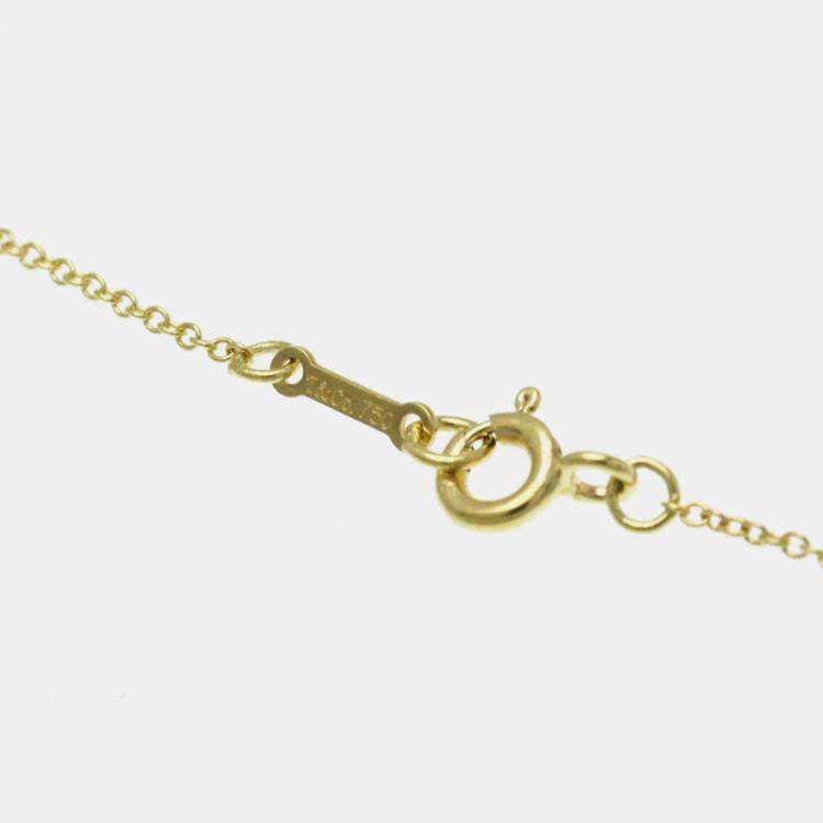 Pre Owned Tiffany & Co. 18K Yellow Gold and Diamond Paloma Picasso Venezia Luce Pendant Necklace