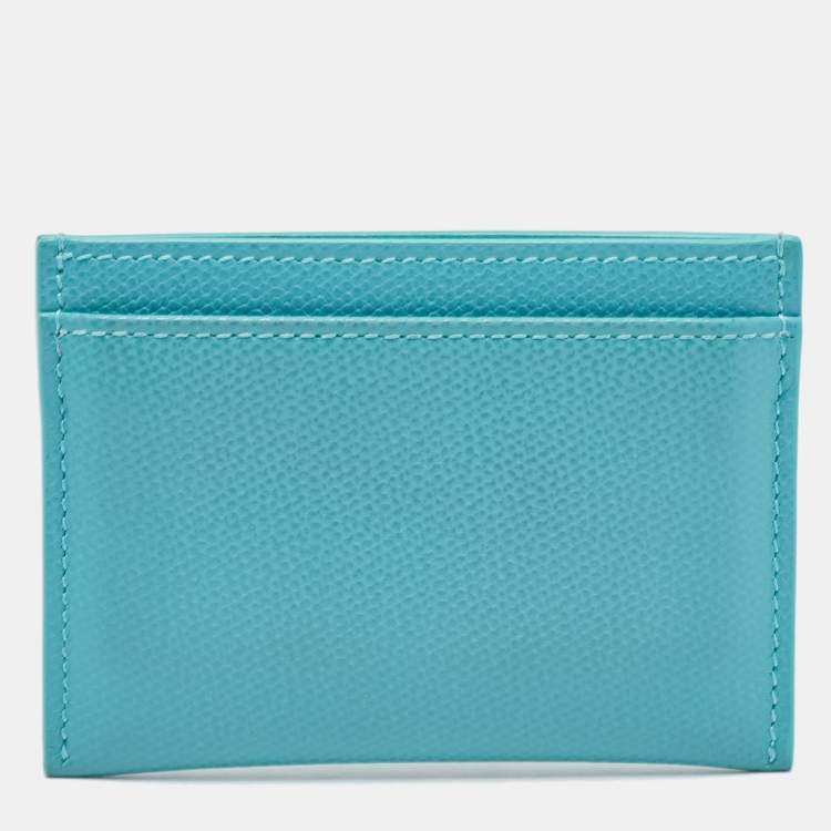 Pre Owned Tiffany & Co. Blue Leather Card Holder 