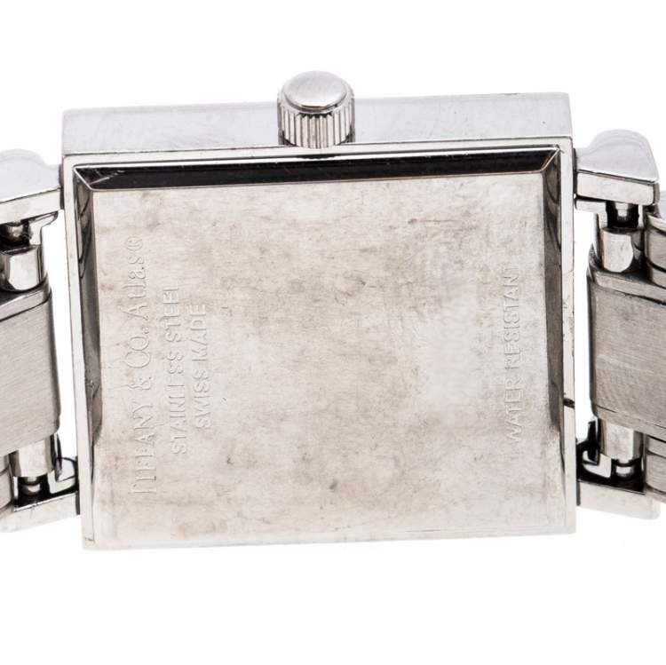 Pre Owned Tiffany & Co. Grey Stainless Steel Atlas 30260324 Women's Wristwatch 23MM
