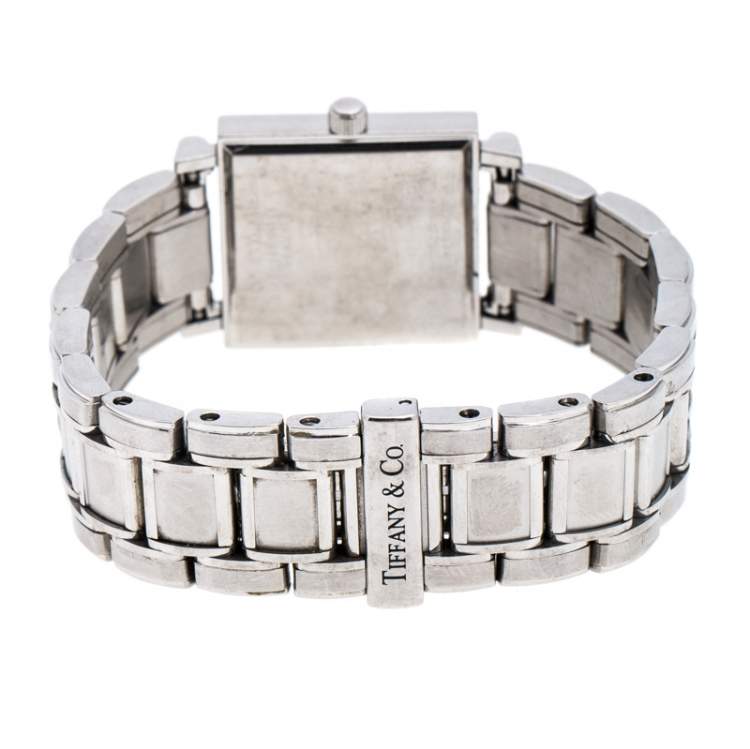 Pre Owned Tiffany & Co. Grey Stainless Steel Atlas 30260324 Women's Wristwatch 23MM
