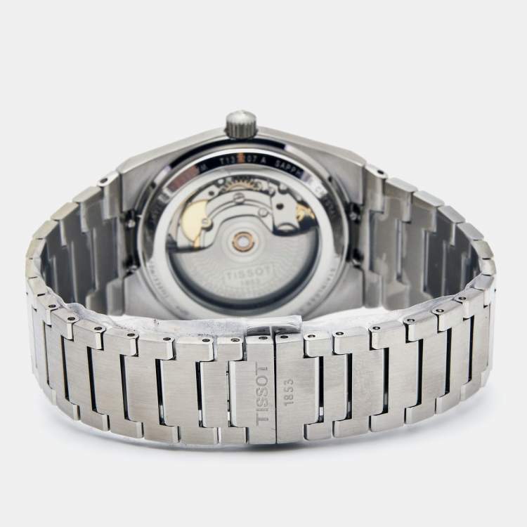 Pre Owned Tissot Mother Of Pearl Stainless Steel Powermatic 80 PRX T137.207.11.111.00 Women's Wristwatch 35 mm